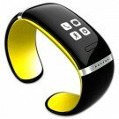 L12S OLED Bluetooth Bracelet Watch with SMS Sync/ Call ID Display/ Answer/ Dial/ Music Player/ Anti-lost Function for iPhone Android Yellow